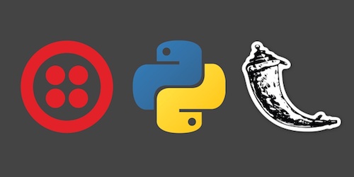 Twilio，Python 和 Flask logos，版权归各自所有者所有。