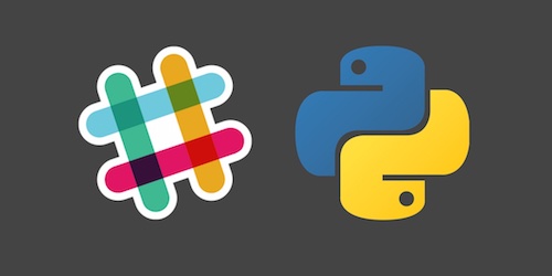 Slack 和 Python logos，版权归各自所有者所有。